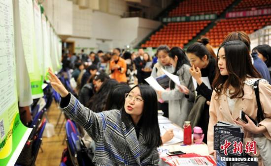 資料圖：某大學舉行就業雙選會。<a target='_blank' href='http://www.chinanews.com/'>中新社</a>記者 于海洋 攝