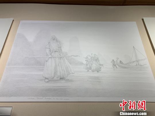 “中洲旅人——約翰·豪藝術(shù)展”。　康玉湛 攝