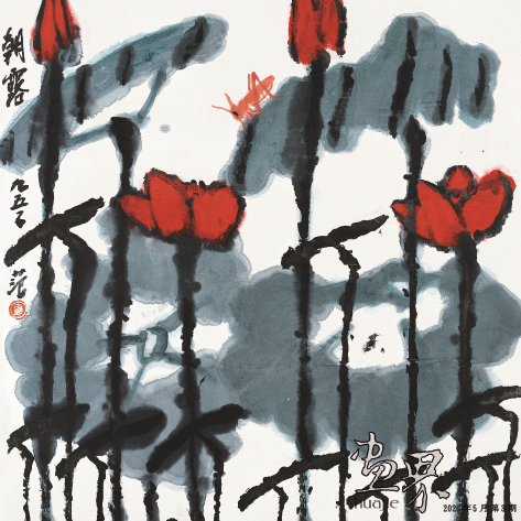 朝-露-68×68cm-1995年-崔子范