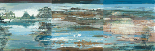 行之四（油畫）100×100cm×3-2020年-文禎非