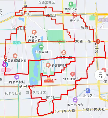 以中國共產黨黨徽為圖形的跑步軌跡