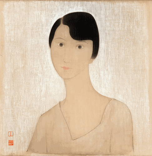 小菲1（紙本重彩）53x51cm-2020年-王海濱