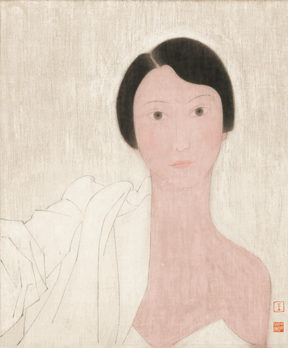 小菲4（紙本重彩）52x49cm-2020年-王海濱