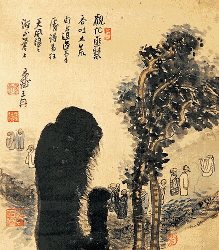 吞吐大荒（國(guó)畫(huà)）55×49cm--王-丹